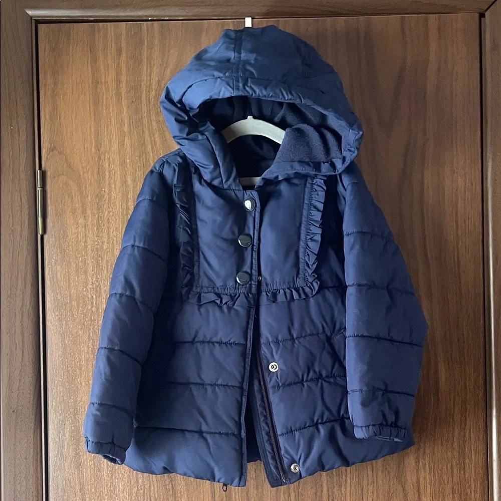 GAP Kids Navy Hooded Puffer Coat